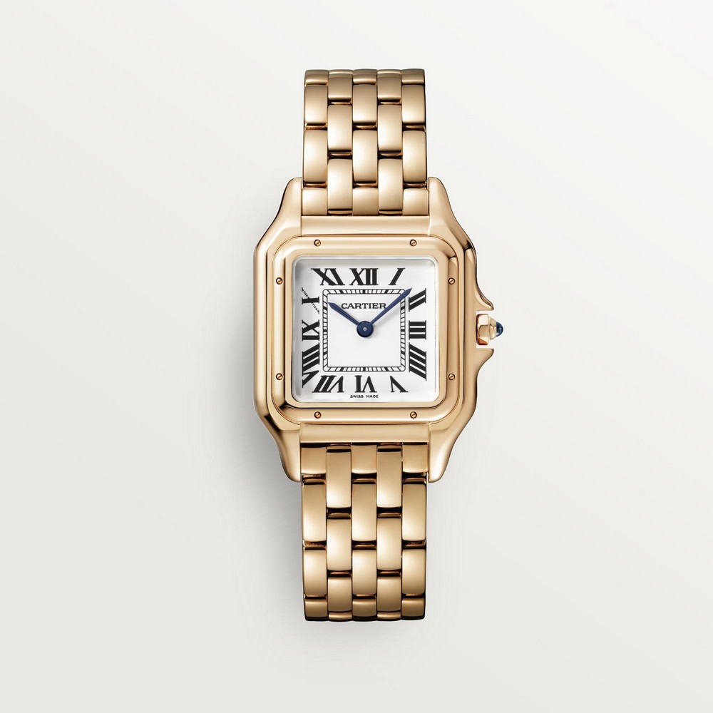 Đồng Hồ Cartier Panthère De Cartier Medium Watch Nữ Vàng Hồng Trắng